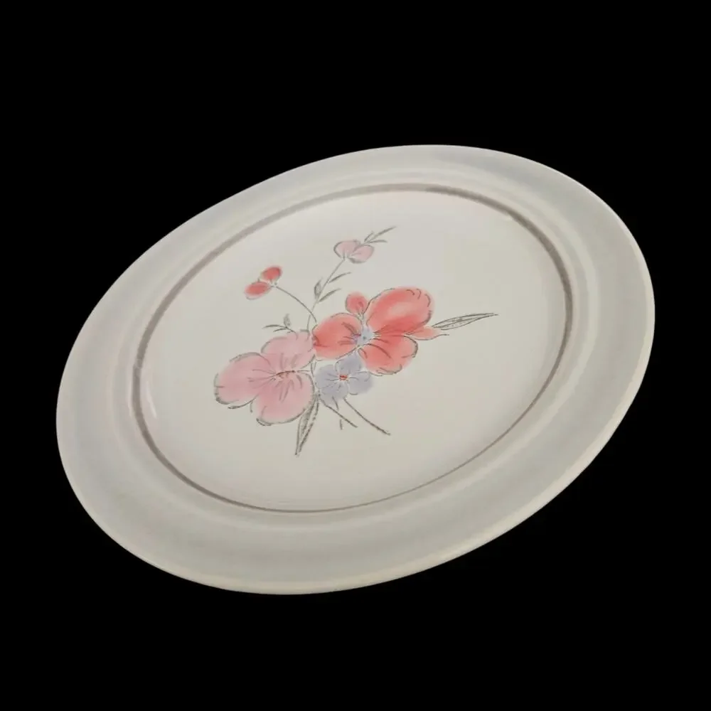 Galleria Collection Stoneware Floral Bread Plates Set 4 Japan Vintage